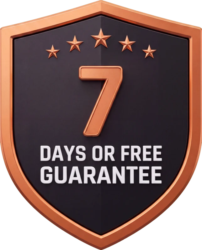 Bokrio 7 days or free guarantee seal
